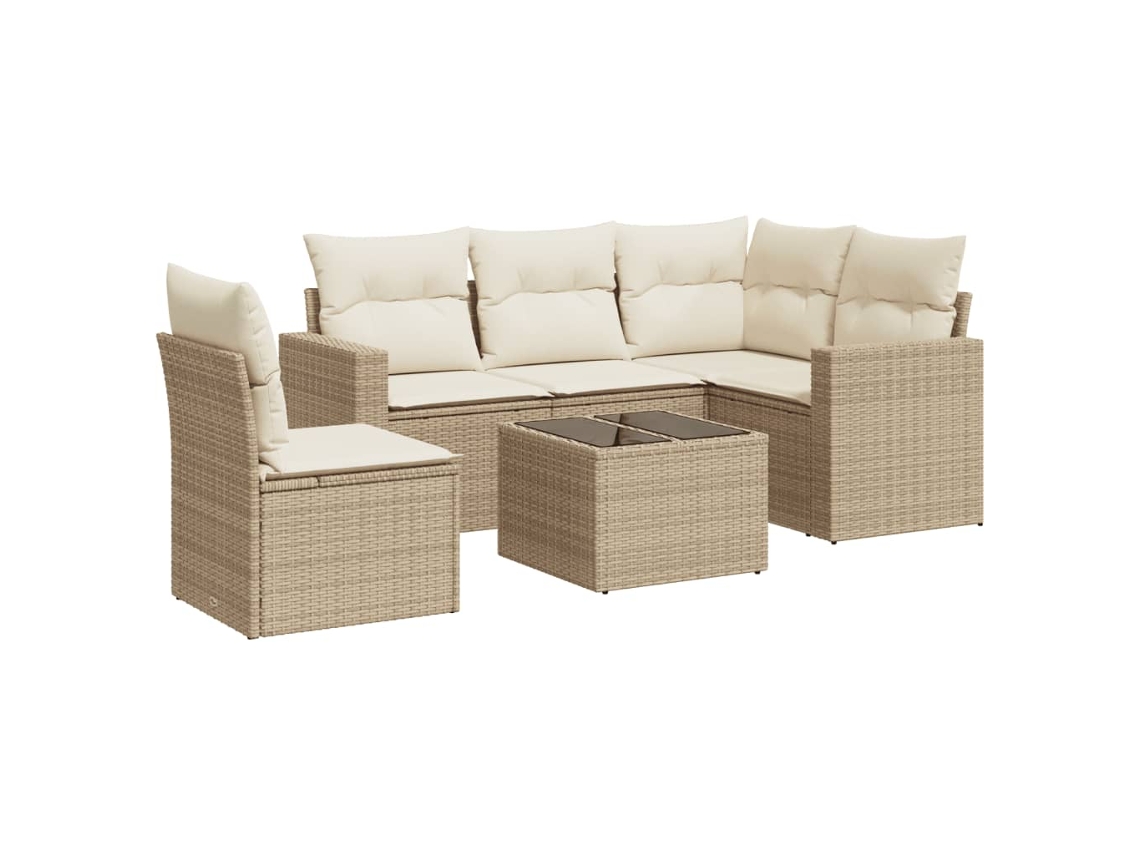 Garden Sofa Set, Garden Sofa Sets Vidaxl Bege Rattan / Vime (n/a)