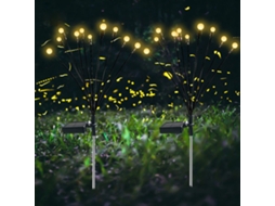 Lâmpada Solar Jardim Impermeável Ip65 Luz Quente | S/MARCA