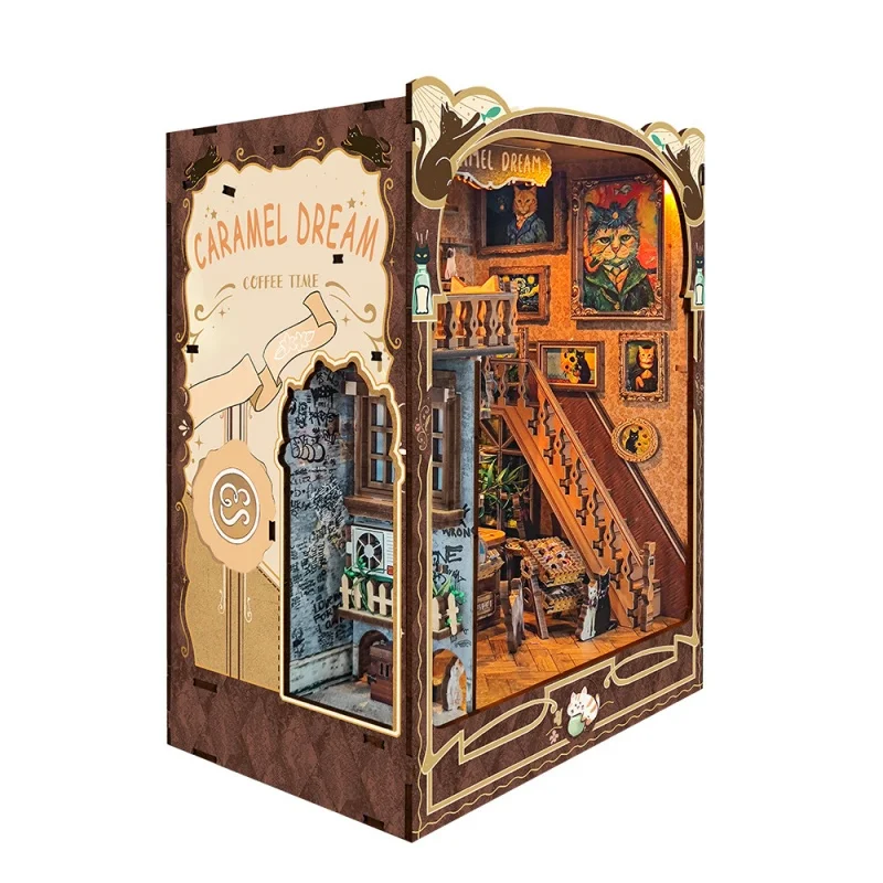 Cantinho de Leitura Dos Sonhos: uma Casinha de Madeira em Tons Quentes em 3d MDUG