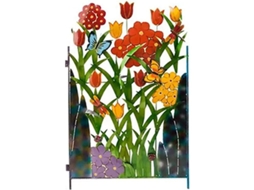 Borda De Jardim De Ferro Forjado Decorativo Com Flores Resistente À Corrosão Silueta Metálica Para Jardim E Paisagem