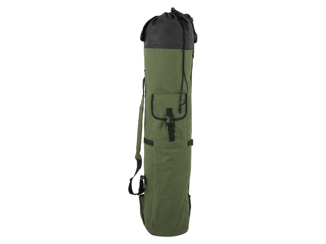 Saco Cilíndrico de Transporte para Vara de Pesca Verde Militar