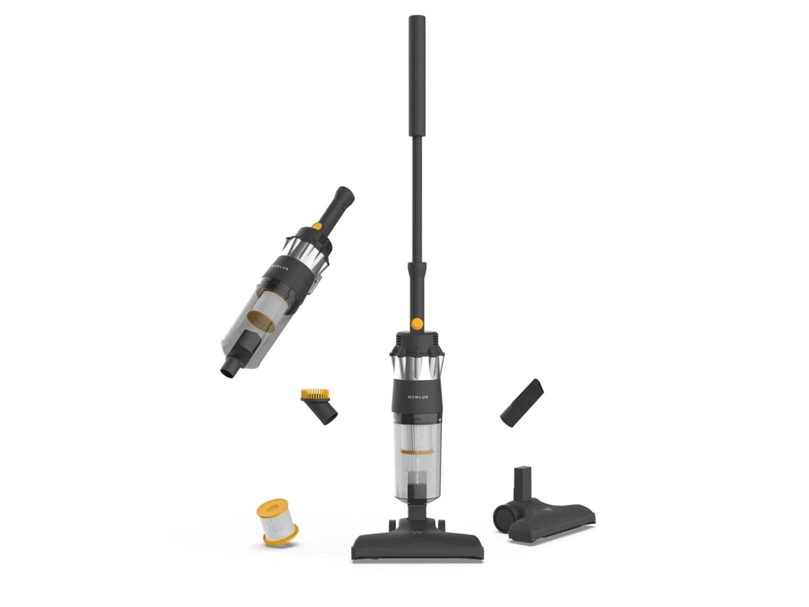 Aspirador Vertical com Fio NEWLUX InfinityPower V900 com Cabo Vertical e de Mão (800W - Preto)
