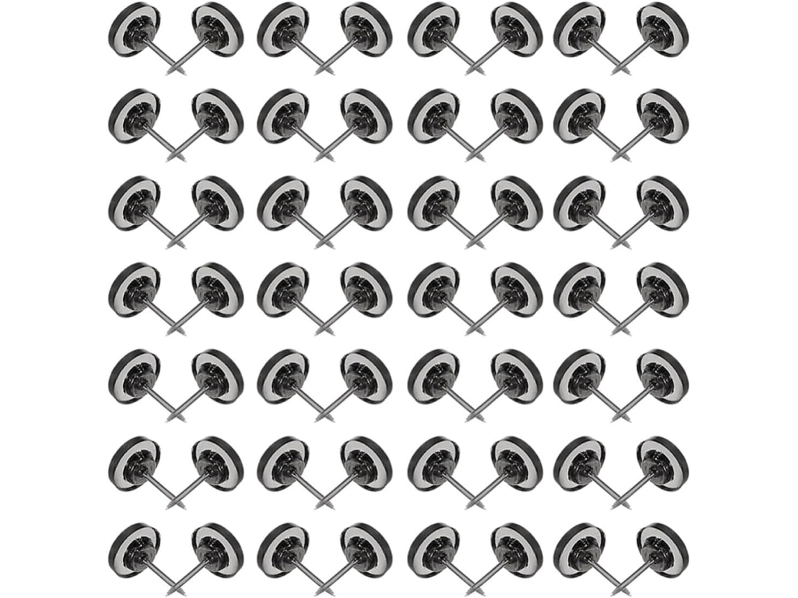 Cortiça Tachinhas de Plástico, Design Pequeno e Multiuso, 3 Caixas com 50 Unidades, Ideal para Salas de Aula