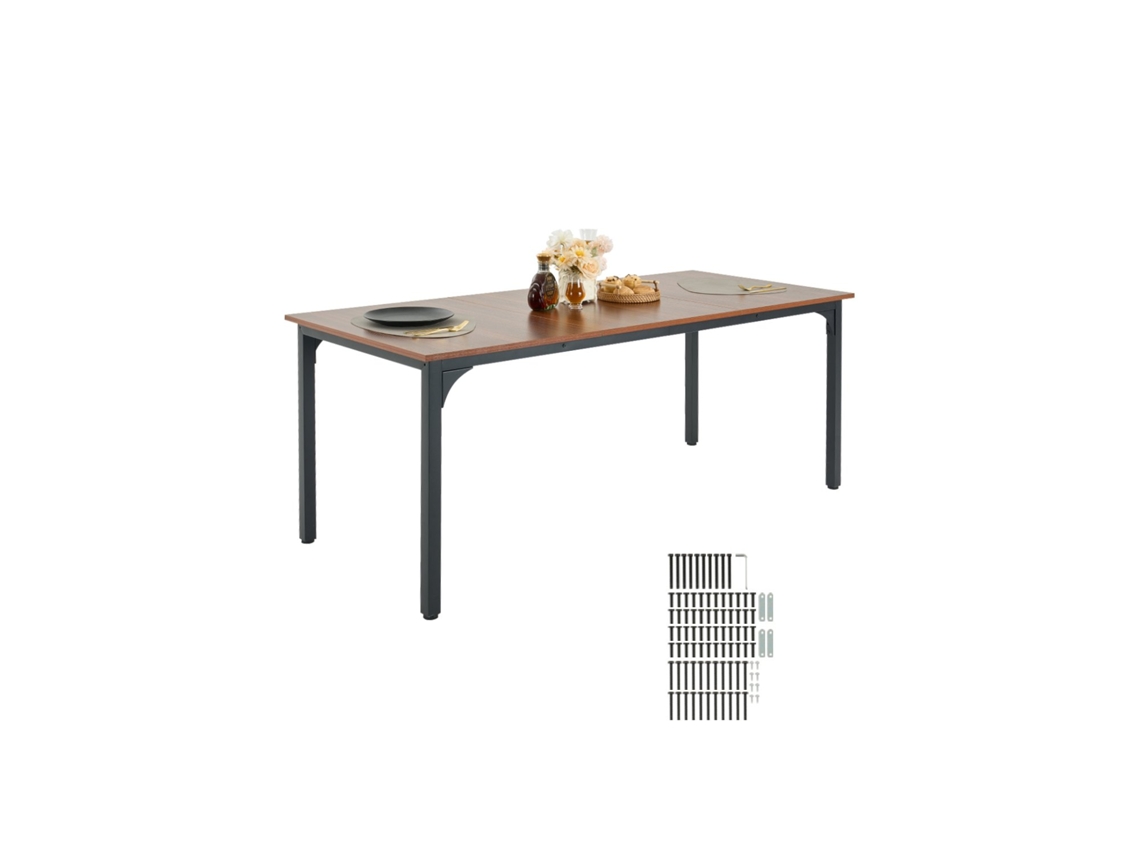 Mesa de jantar retangular de madeira Vevor Table Only 180 x 80 x 75 cm para 6 a 8 pessoas