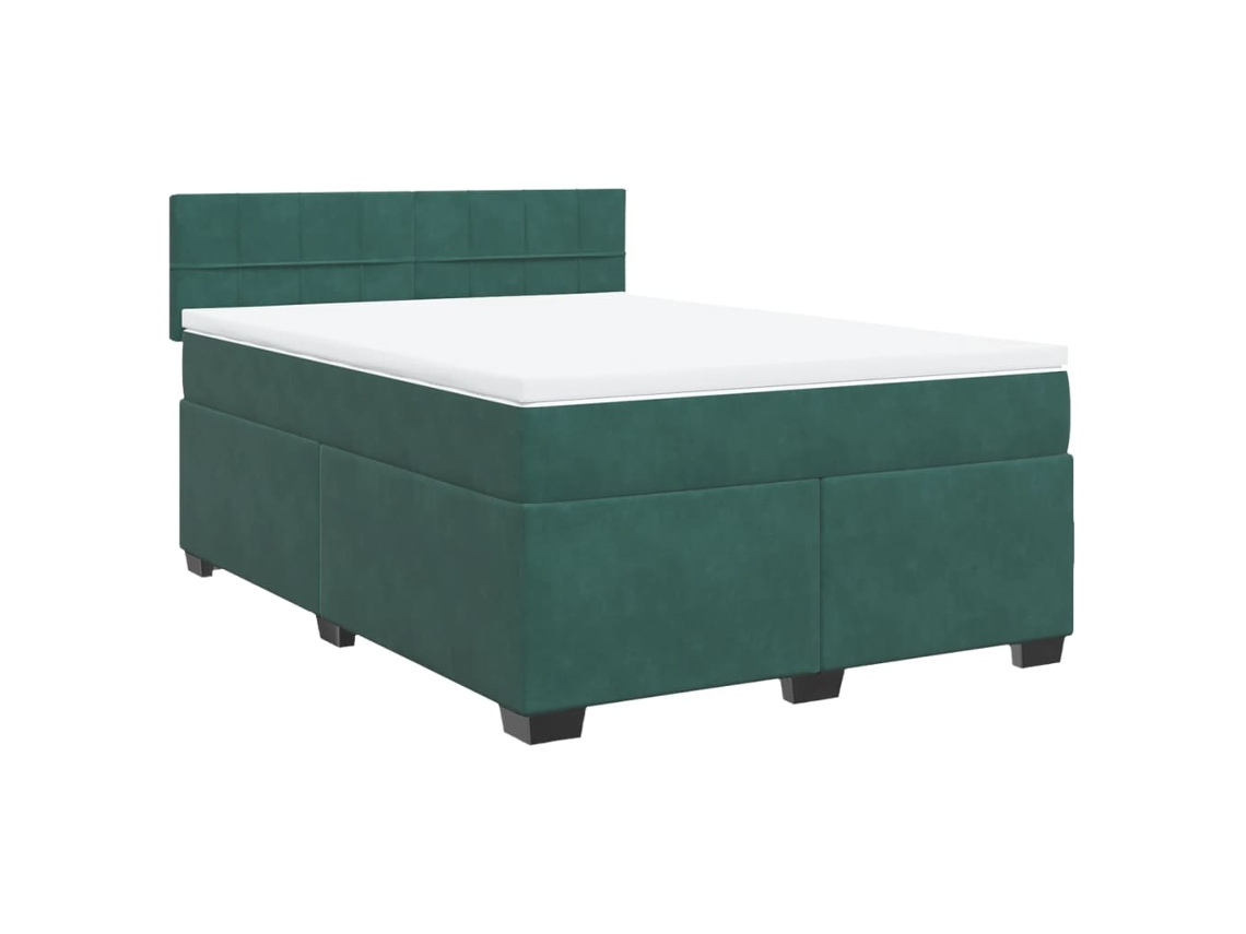 Box Spring Bed, Box Spring Beds Vidaxl Verde Veludo (140 X 190 Cm)