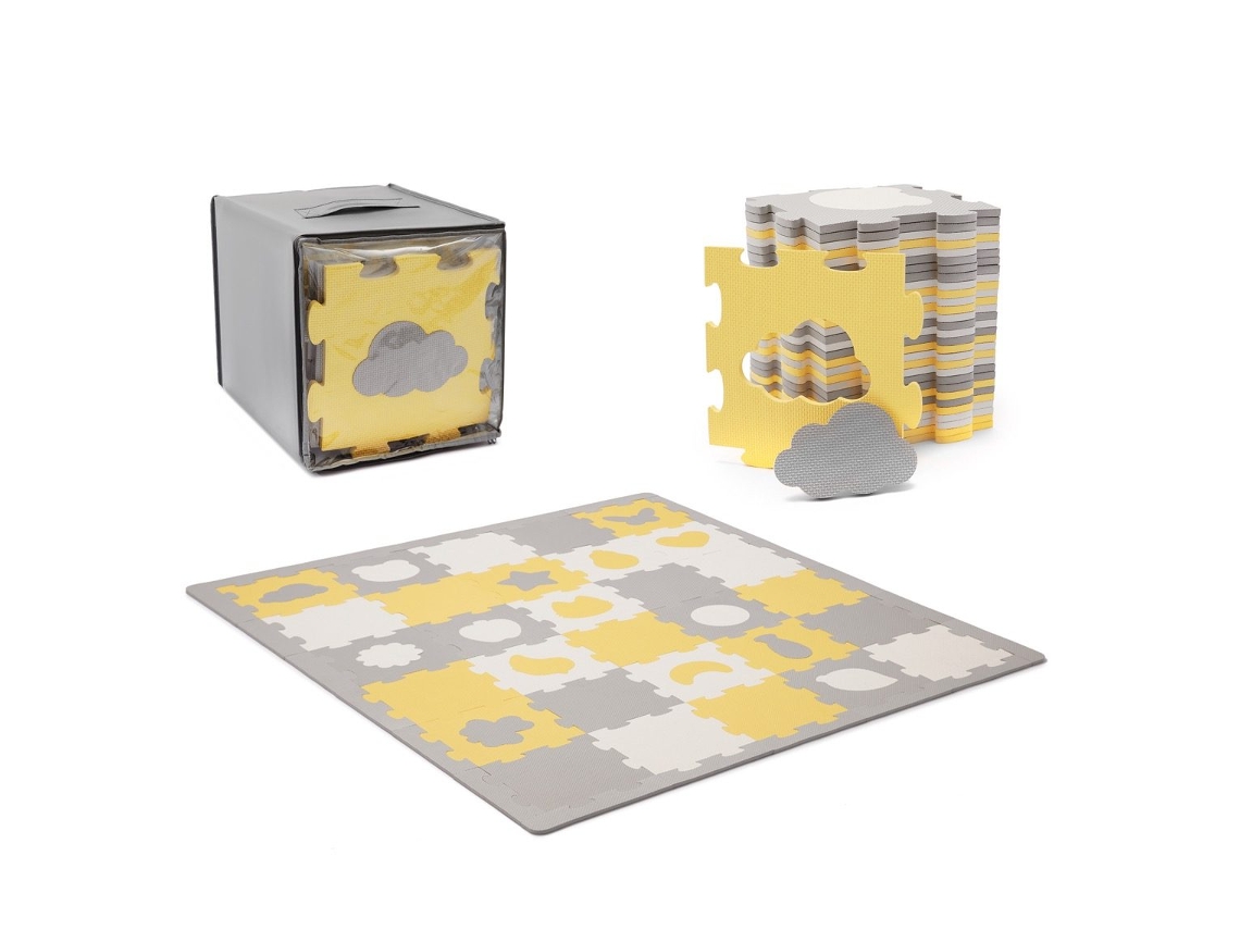 Tapete De Espuma Kinderkraft Luno Shapes Amarelo
