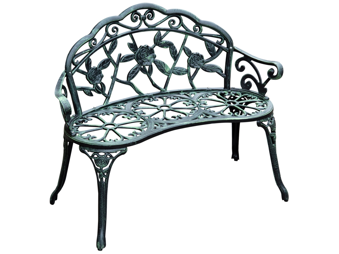 Banco Jardim Parque 2 Lugares Metal 100x54x78cm VELTRIX