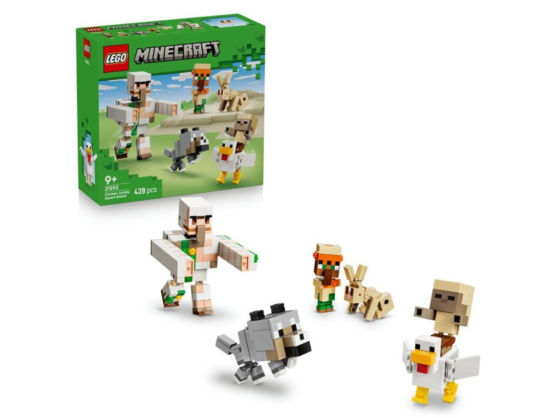 Minecraft 21592 o Ataque do Deserto do Frango Montado Jogo de Construção 9 Anos LEGO