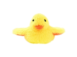 Brinquedo Elétrico Patinho Amarelo Inteligente Automático De Pelúcia Com Vibração E Som Para Gatos