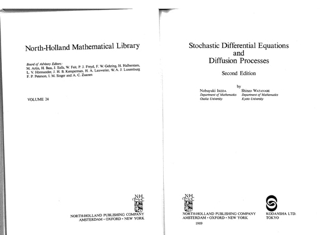 Livro Stochastic Differential Equations and Diffusion Processes de S. Watanabe, N. Ikeda (Inglês)