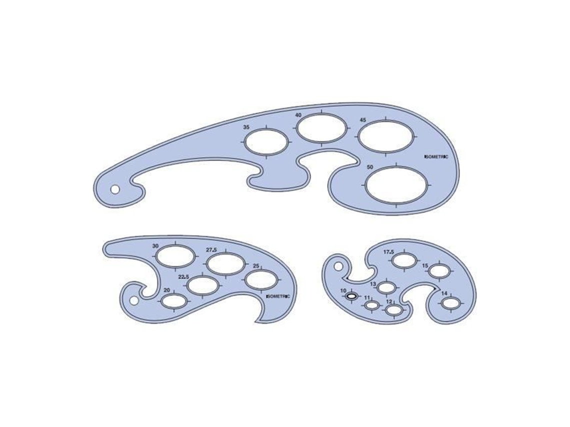 Conjunto de Curvas de Elipse Francesa Helix U56