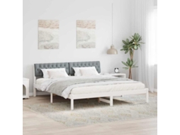 Vidaxl Estrutura Da Cama Branco E Cinza Claro 180 X 200 Cm