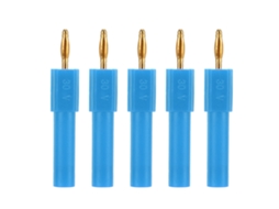 5pcs Adaptador Plugue de Banana Conversor 2mm para 4mm Macho para Fêmea com Boa Condutividade e Conectividade Forte Azul