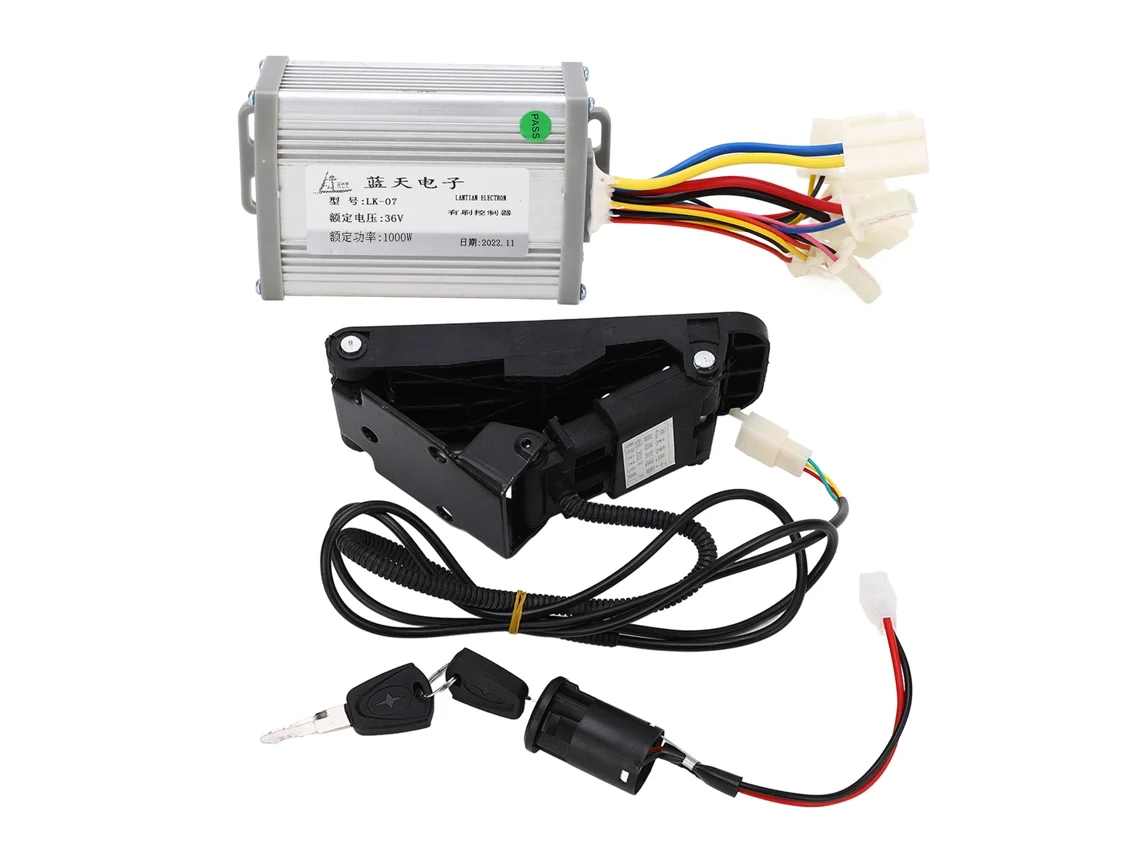 Kit de Controlador de Motor e Pedal de Acelerador para Bicicleta 36V 1000W S/MARCA