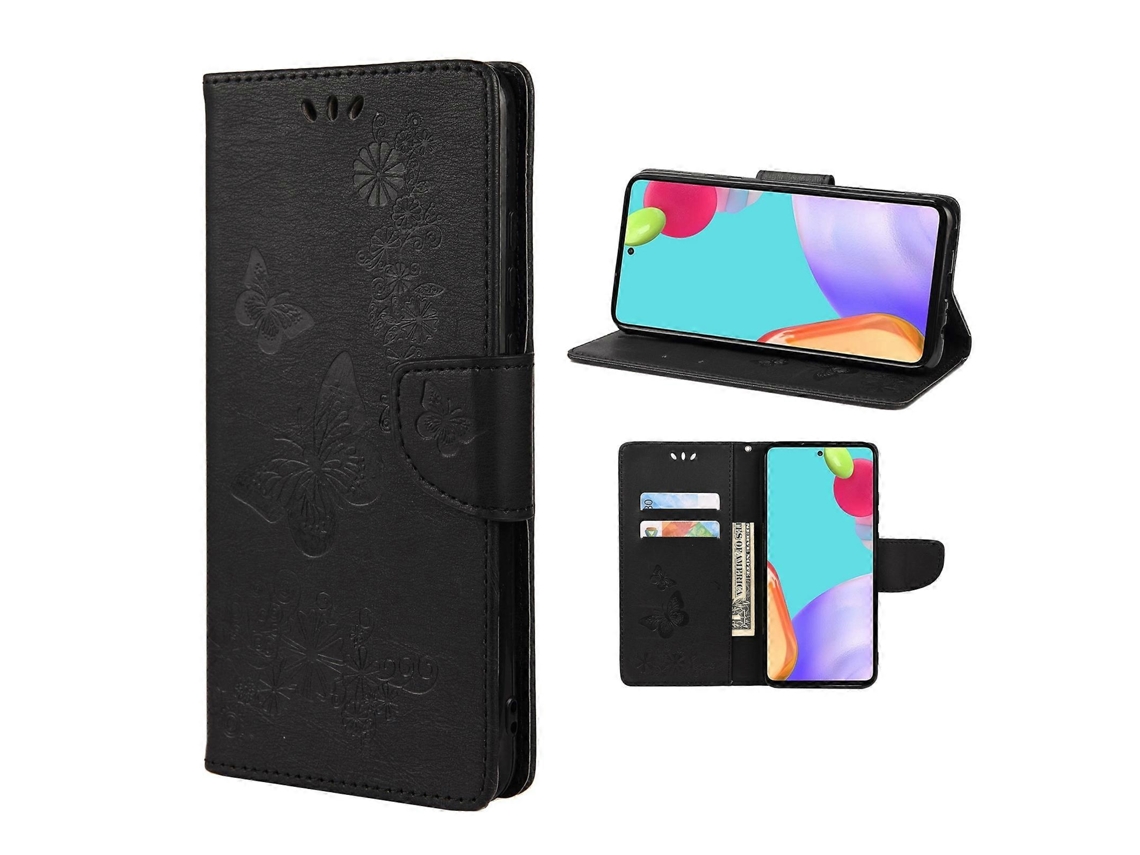 Capa De Couro Flip Horizontal Com Estampa De Borboleta E Compartimento Para Cartão Para Samsung Galaxy A53 5g