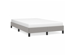 Estrutura De Cama Vidaxl Tecido Cinzento-claro (120 X 190 Cm)