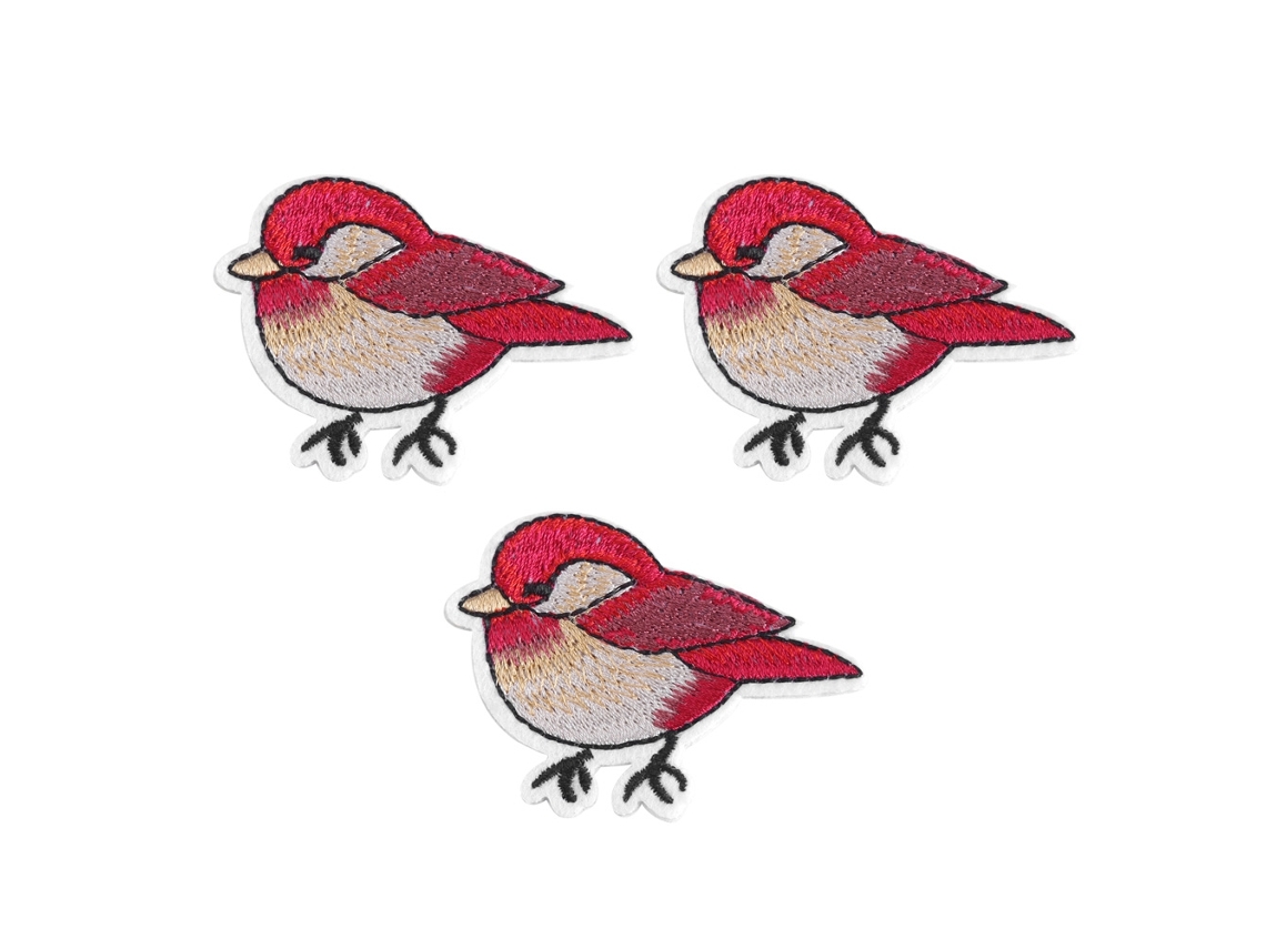 Patches 3d Bordados Eoocoo: Pássaros, Ramos, Grama, Autoadesivos Para Decoração, Reparo E Diy