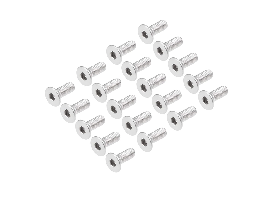 Parafusos Cabeça Chata Com Sextavado Interno M3 X 8 Mm, Máquina, E