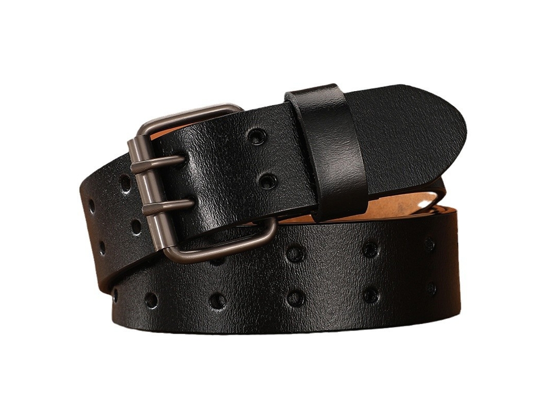 Cinto Masculino Couro Legítimo Fivela de Agulha, 120cm, Estilo Vintage e Business, Presente para Homem STELASPLEN