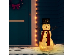 Vidaxl Boneco De Neve Decorativo Com Luz Led Tecido De Luxo 60 Cm