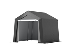 Barraca, Na Cor Cinza, Fabricado Em Aço, Ideal Para Jardim E Exterior, Com Design Prático E Funcional, 3 X 3m