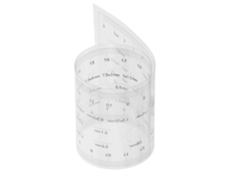 Lurelia Régua Transparente Multifuncional Resistente Plástico