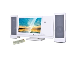 Leitor de CD AQUAFORGE com Bluetooth, suporte, USB e entrada auxiliar