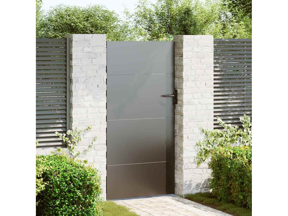Vidaxl Portão De Jardim 85 X 175 Cm Preto Trancável