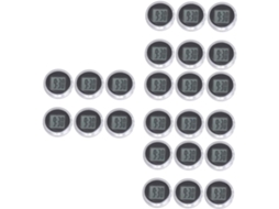 Conjunto De 4 Relógios Eletrônicos Adesivos Para Guidão, Plástico, Design Simples, 6 Peças X 4