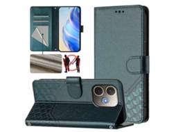 25-26 Honeycomb Embossing Rfid Leather Phone Case