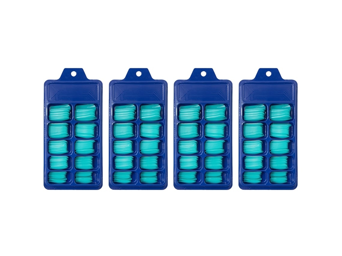 Adesivos Completos Para Unhas Postiças Longas De Balé Unhas Em T De Cor Sólida Azul  4 Un*
