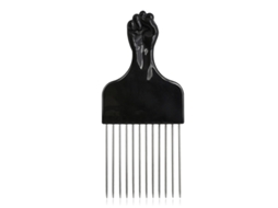 Pacote com 1 Pente Garfo Africano de Aço Inoxidável com Dentes Largos e Agulhas de Metal MDUG (estilo 5)
