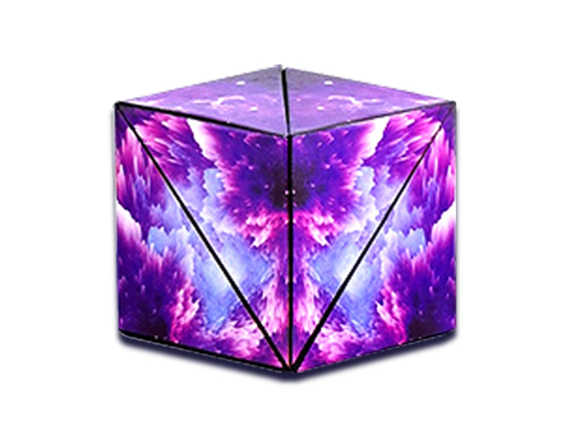 Mali caixa Transformadora de Formas Cubo 3d Puzzle Educativo Alivio de Estresse para Crianças e Adultos Roxo