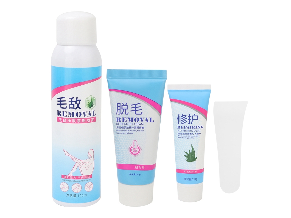 Kit De Creme Depilatório E Gel Reparador Para Auxílios, Braços E Pernas
