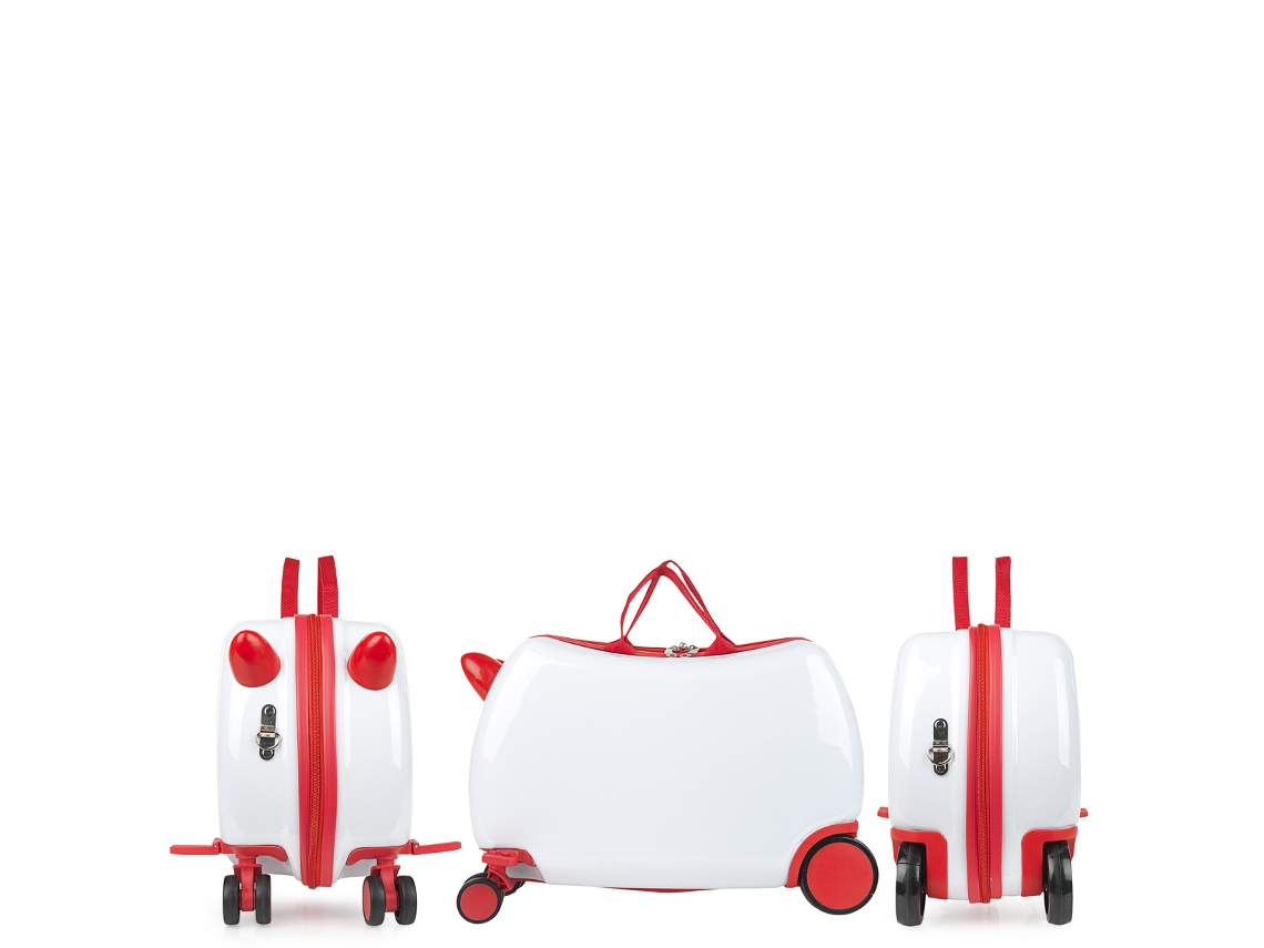 Mala de Viagem ITACA Happy Fun Days Branco-Vermelho Runner