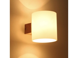 Luminária De Parede Moderna,abajur De Vidro E Madeira Retro Para Sala,corredor,escritório Btforus