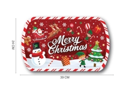 Bandeja de pvc feliz natal 39x24 cm