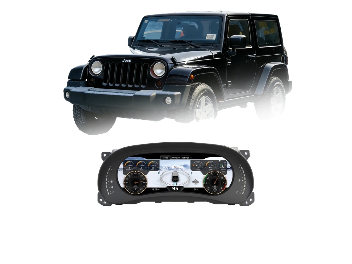 Painel Digital, Compatível Com Wrangler Jk 2011-18, 12,3 Polegadas Em Alta Definição, Compatível Com Off-road, Jk 2011-2018