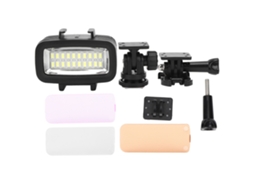 Luz De Mergulho Preta Em Plástico Abs, À Prova D'água, Acessório Para Fotografia Compatível Com Câmeras Dji Osmo Action E Gopro.-aquaforge