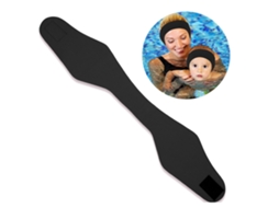 Bandana De Natação Elástica Com Proteção Auricular Durável Em Neoprene Tamanho L Preto