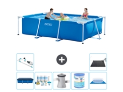 Intex Piscina Com Estrutura Retangular - 300x200x75 Cm - 8-peças S30212