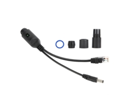 Conversor Splitter Inyector Poe 24v Adaptador Cable Ethernet Impermeable Para Cámara Ip Negro