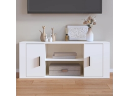 Móvel P/ Tv 100x35x40cm Madeira Processada Branco Dkd Home Decor