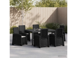 Vidaxl Conjunto De Jantar Para Jardim 7 Unid. Pp