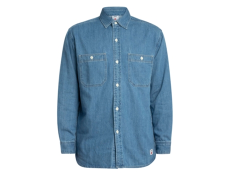 Camisa De Homem Edwin Trabalho Blue Azul (m)