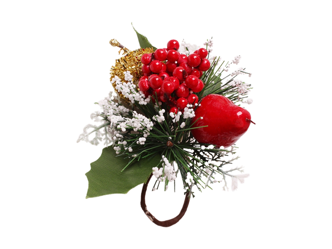 Decoração de Natal com Coroa de Velas e Frutos Vermelhos LAXISCREED