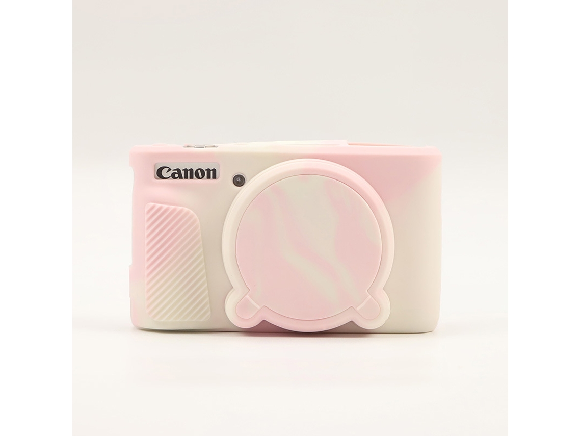Capa CHRUI para Powershot Sx740/sx730 Silicone com Tampa da Lente Rosa Gelada