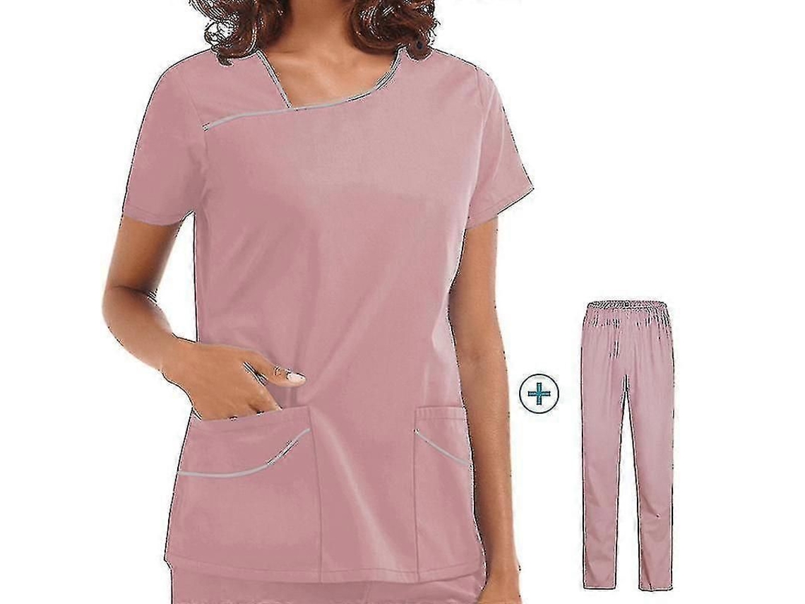 Fasst Uniforme Trabalho Mulher Blusa Manga Curta Calça Enfermeira S/MARCA
