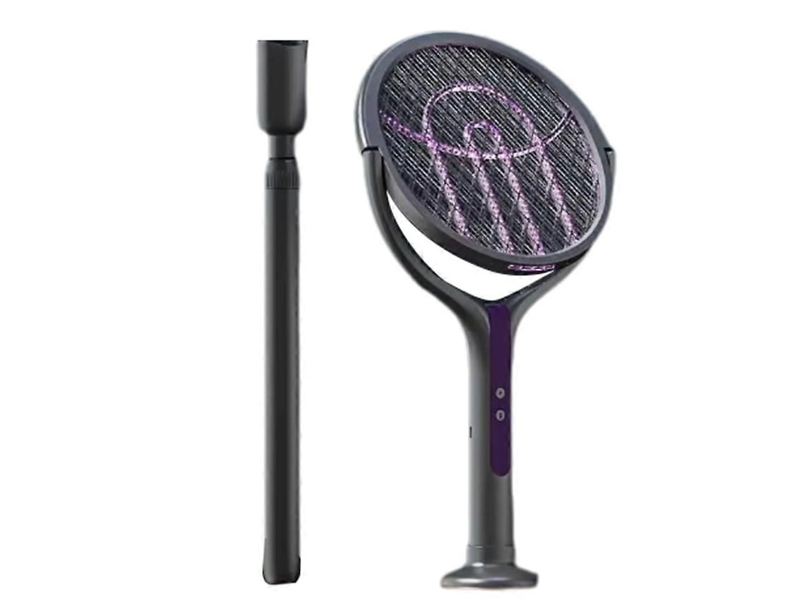 Raquete Elétrica Extensível Para Mosquitos, Lâmpada Repelente De Recarregável Via Usb, Com Grade Pro Teção Ajustável 5 Camadas, A