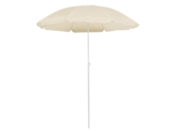 Vidaxl Guarda-sol De Jardim Com Poste De Aço 180 Cm Cor Areia
